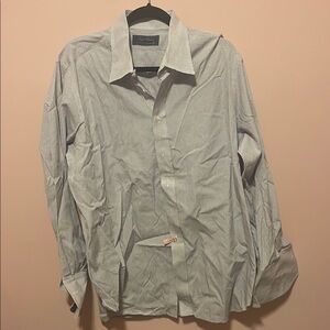 Classic Gray Dress Shirt with Lightweight Fabric
